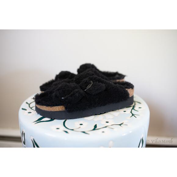 Papillio Arizona Teddy Shearling Birkenstock Sandals 37 N - Picture 2 of 5